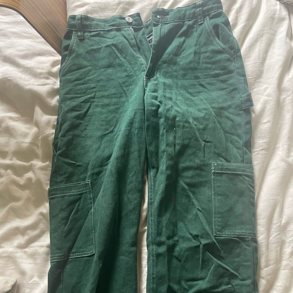 Green straight leg cargos from urban planet - Picture 2 of 3